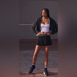 Free People Movement Body Language Cropped Hoodie In Charcoal Gray Size XS